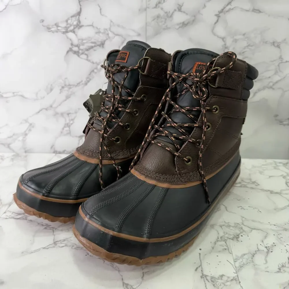 London Fog Men’s Winter Boots sz 8 Snow Waterproof NEW #M354